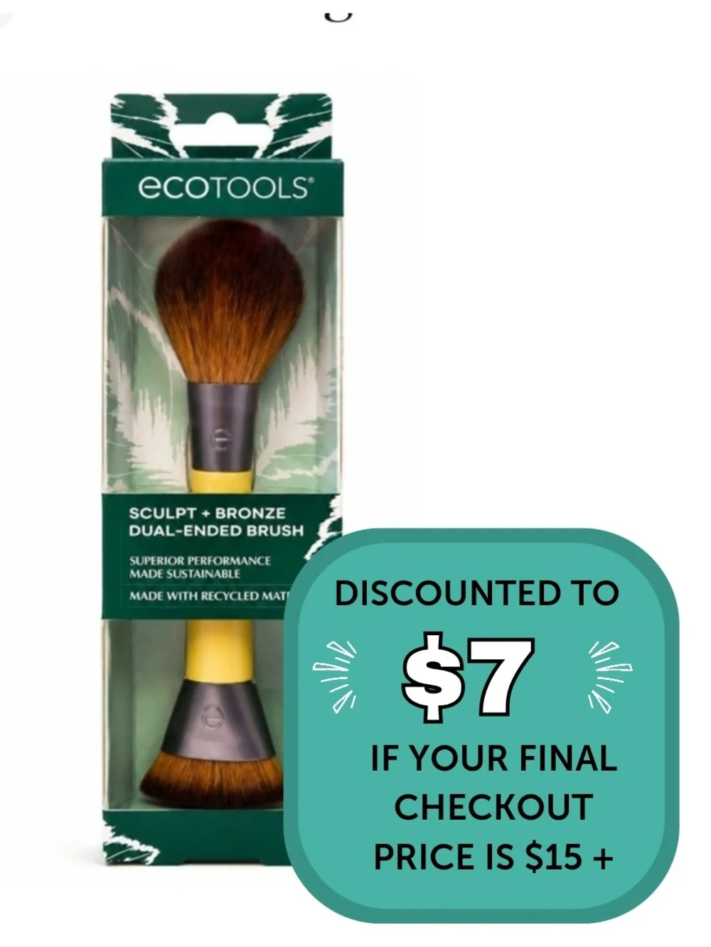 $7 Add On When Bundled with $8+ EcoTools Sculpt + Bronze Dual-Ended Brush